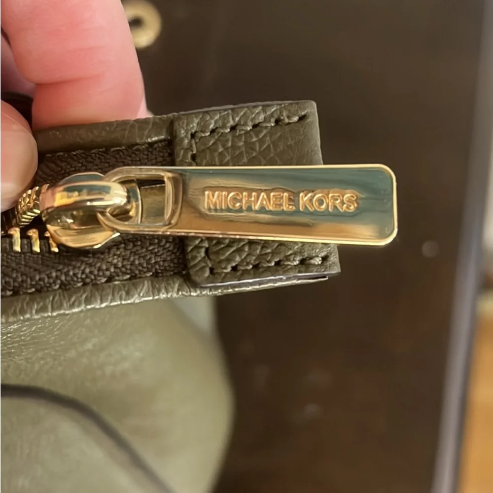 Michael Kors Hayes Olive Green Satchel